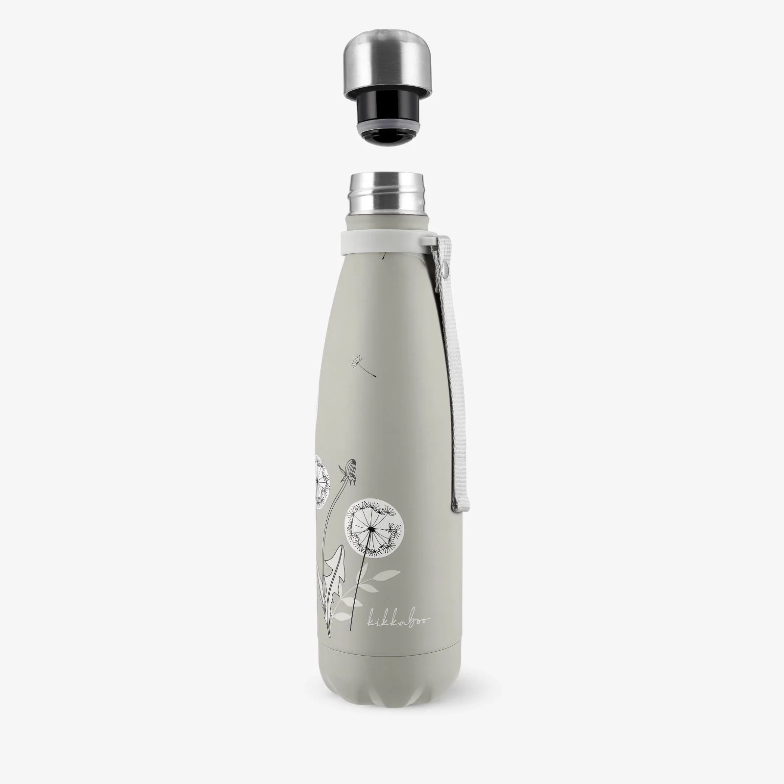 Termos din otel inoxidabil KikkaBoo Flora Sand, 500 ml foto