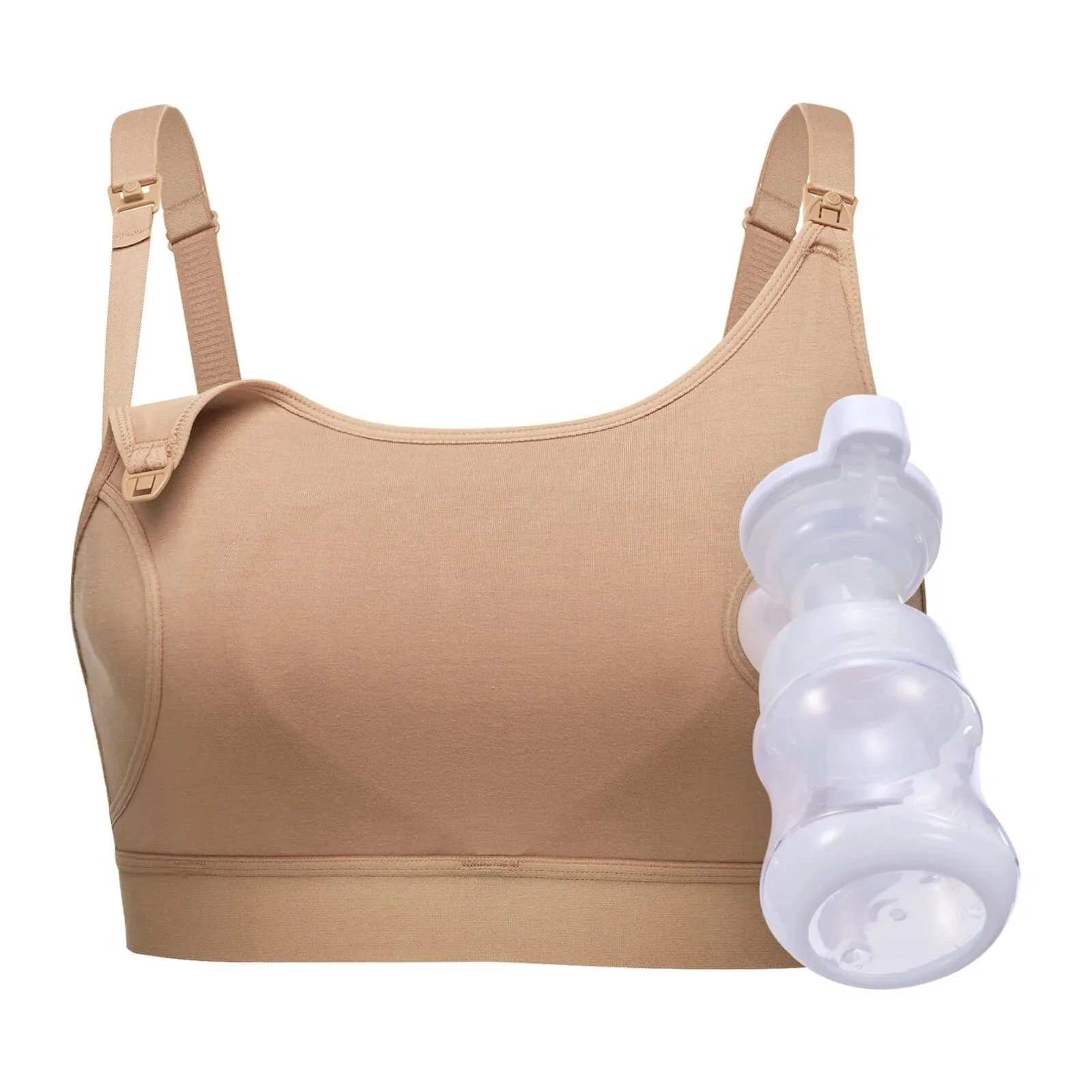 Бюстгальтер-топ для сцеживания без рук Momcozy YN08 Skin, 2XL foto