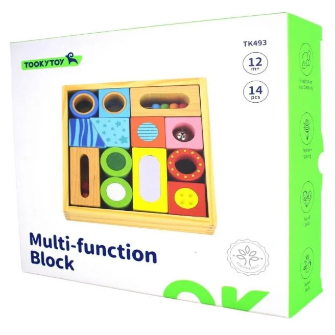 Bloc din lemn Tooky Toy multifunctional Castel foto
