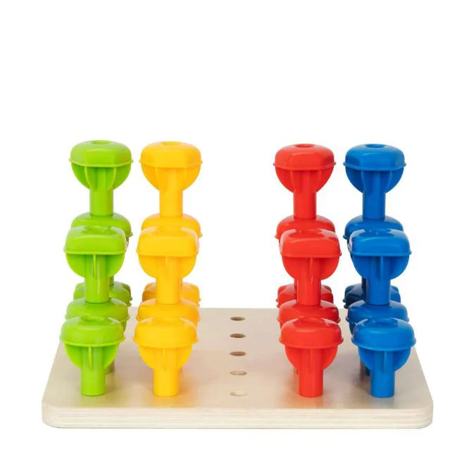 Деревянный игровой набор 2 в 1 Tooky Toy Мозаика и шнуровка foto