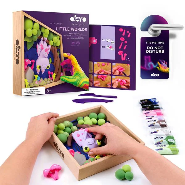 Творческий набор с воздушным пластилином Okto DIY Air Clay Маленькие миры. Летучая мышь foto