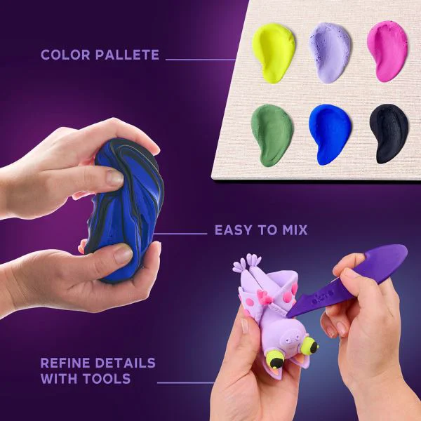 Творческий набор с воздушным пластилином Okto DIY Air Clay Маленькие миры. Летучая мышь foto