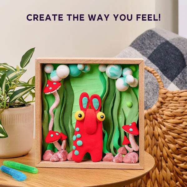 Творческий набор с воздушным пластилином Okto DIY Air Clay Маленькие миры. Тролль foto
