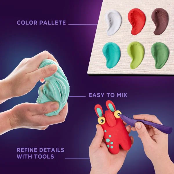 Творческий набор с воздушным пластилином Okto DIY Air Clay Маленькие миры. Тролль foto