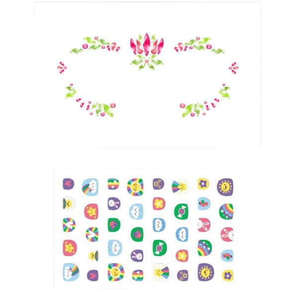 Set de pietricele si stickere pentru fata si unghii Dodo "Fetita soarelui" foto