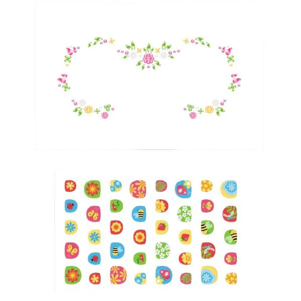 Set de pietricele si stickere pentru fata si unghii Dodo "Zana florilor" foto