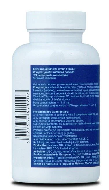 Пищевая добавка Calcium D3 Natural Orange Flavour Leben, 30 жевательных капсул foto