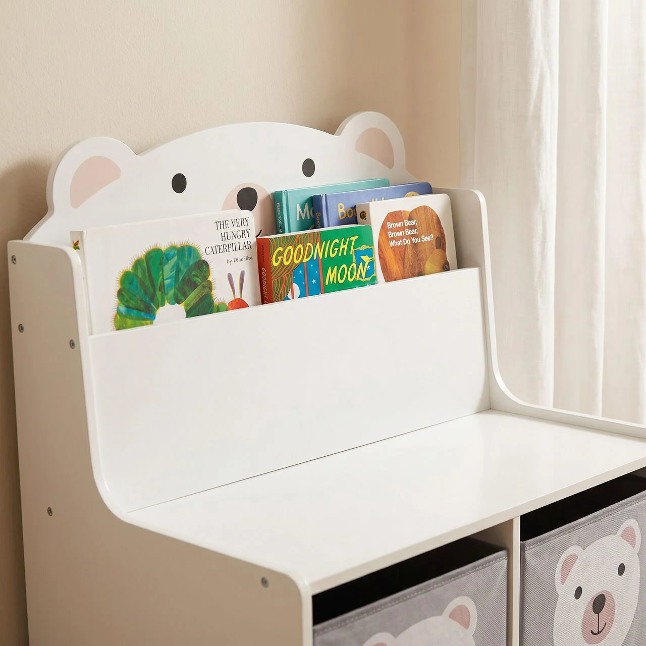 Bancuta cu spatiu de depozitare pentru jucarii si carti U-Grow Bear foto