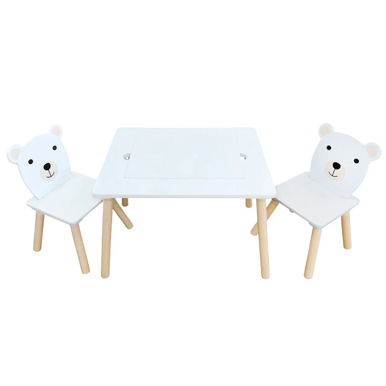 Masuta multifunctionala 2-in-1 si 2 scaunele U-Grow Bear foto