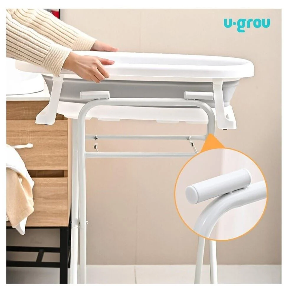 Складная ванночка U-Grow с металлической подставкой и термометром foto
