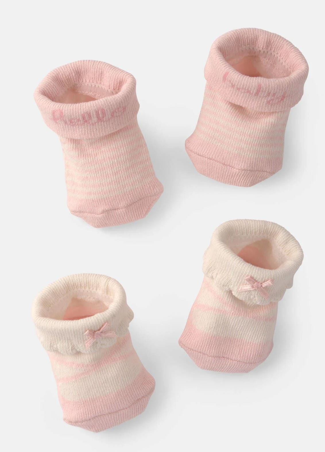 Carter's Набор из 2 пар вязаных пинеток Pink Hello Baby foto