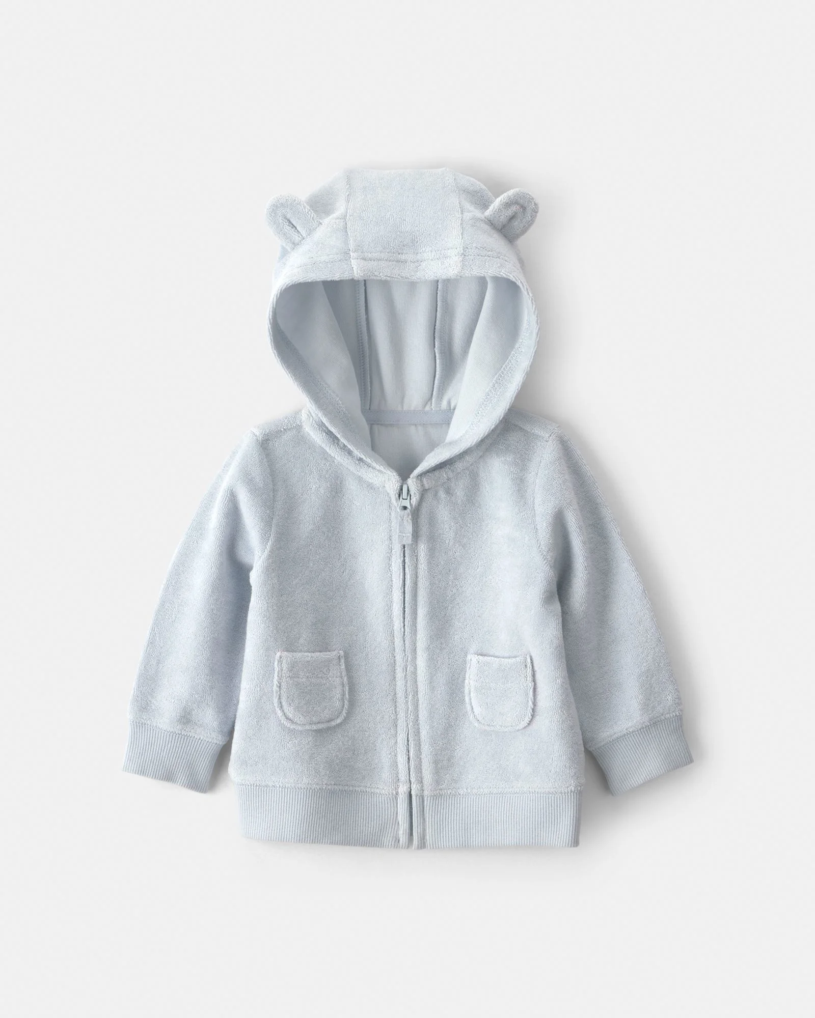 Carter's Set 3 piese Terry Bear - vesta cu gluga, pantaloni si body foto