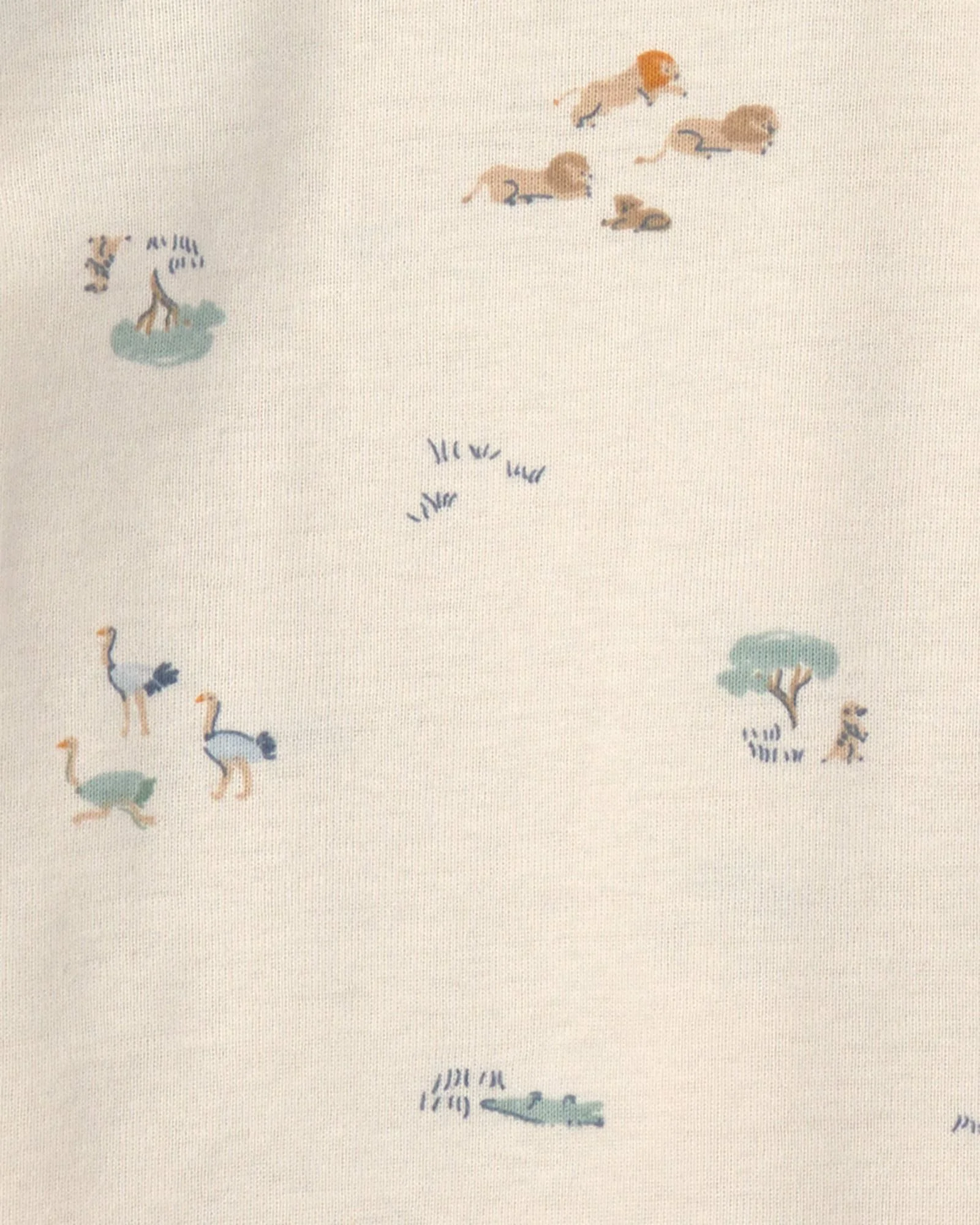 Carter's Set 4 body cu maneca lunga Safari & Stripes foto
