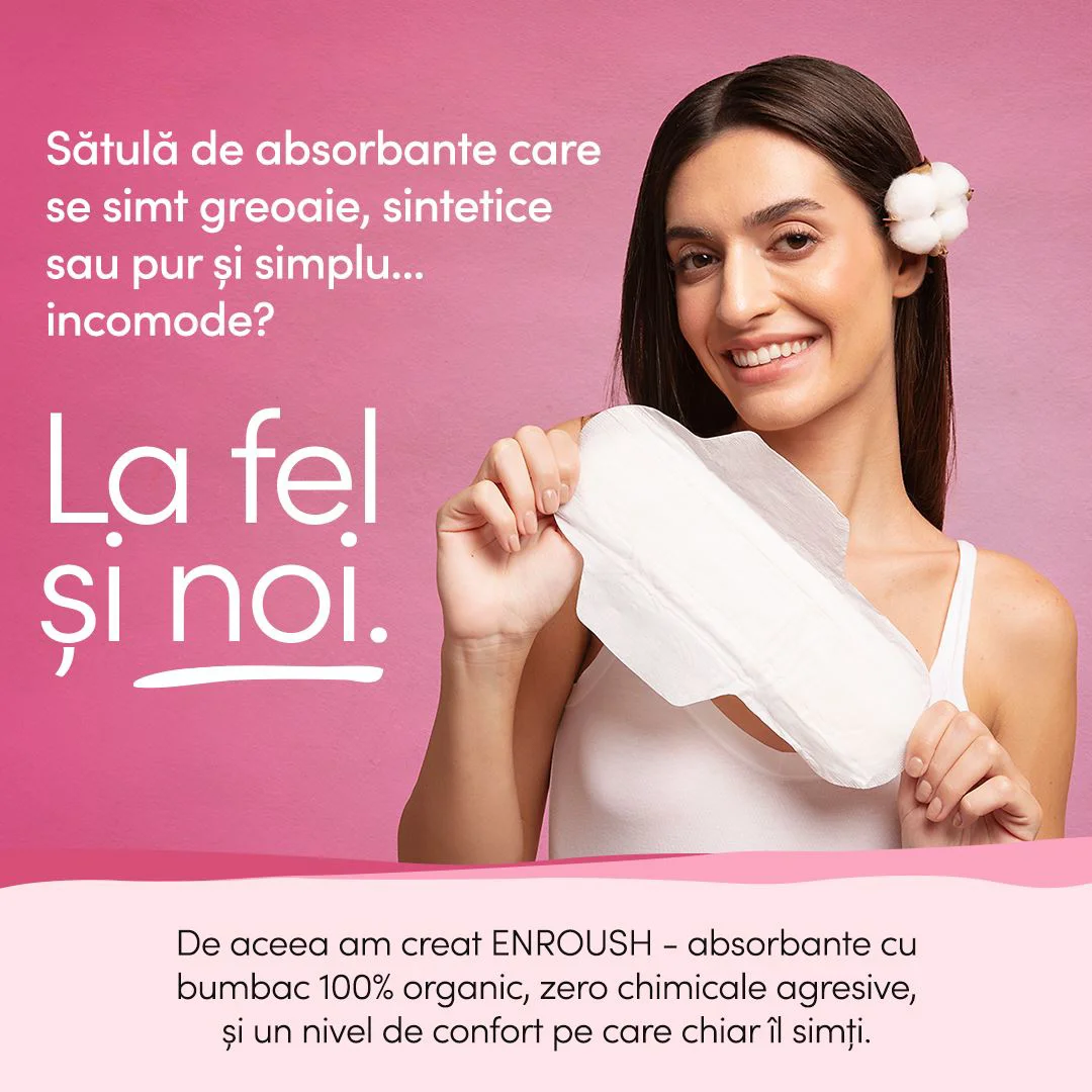 Absorbante din bumbac organic Enroush Normal, 12 buc. foto