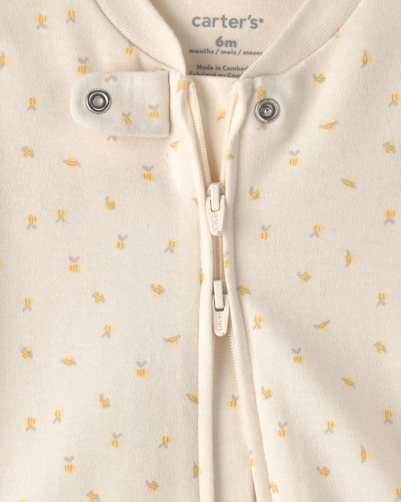 Carter's Pijama cu talpa din bumbac Cutie Bee foto