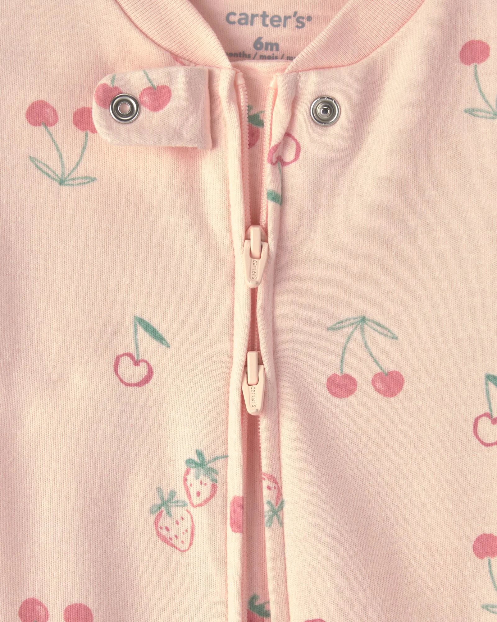Carter's Pijama cu talpa din bumbac Strawberry Love foto