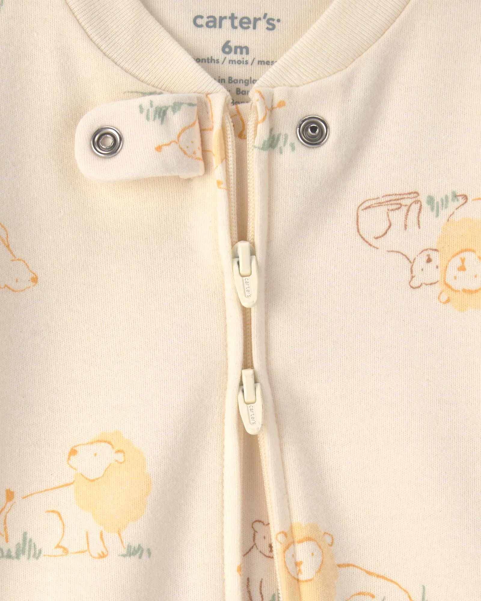 Carter's Pijama cu talpa din bumbac Lion foto