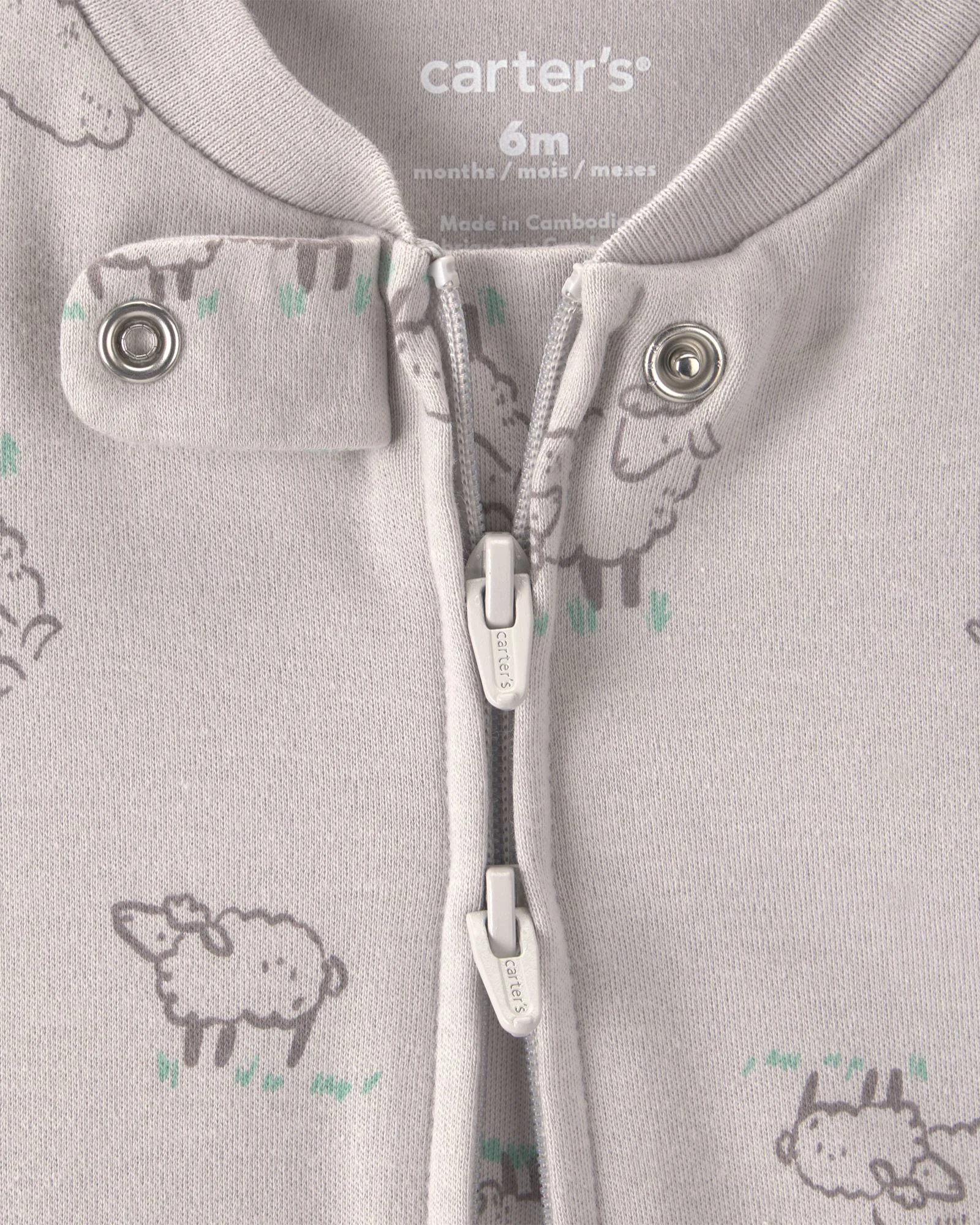 Carter's Pijama cu talpa din bumbac Sheep foto