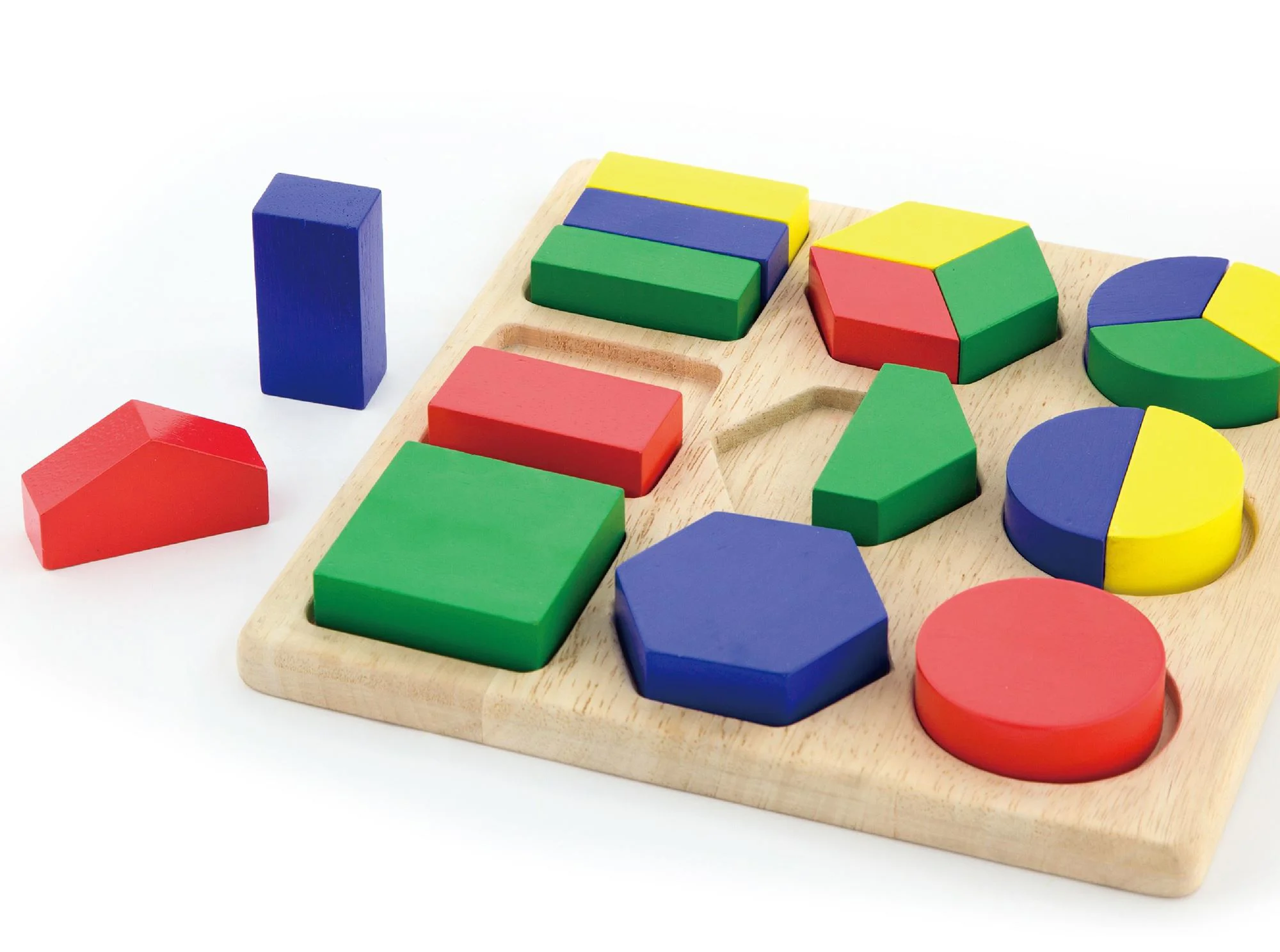 Puzzle - sorter din lemn Viga Toys Blocuri geometrice foto