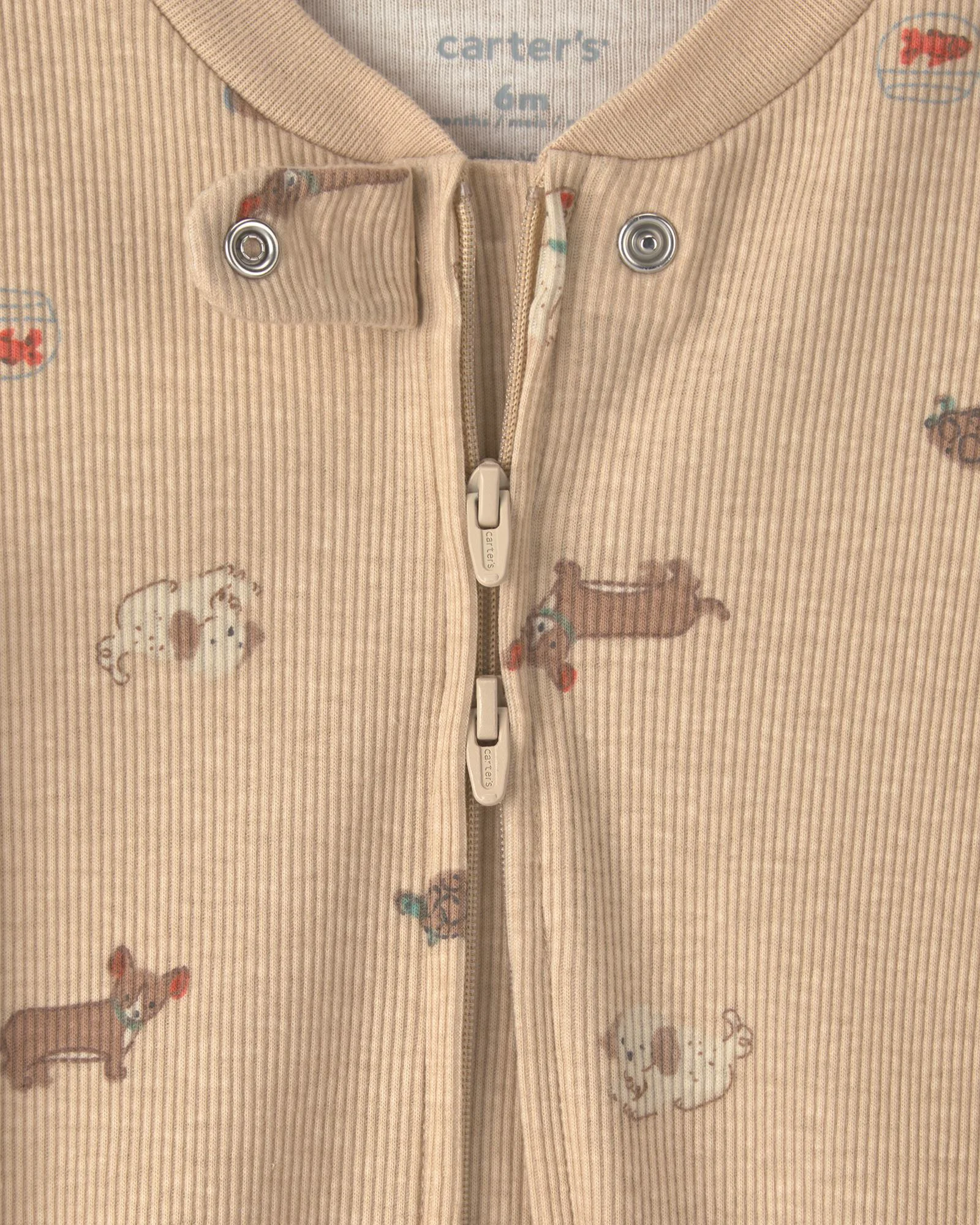 Carter's Pijama cu talpa Brown Doggy foto