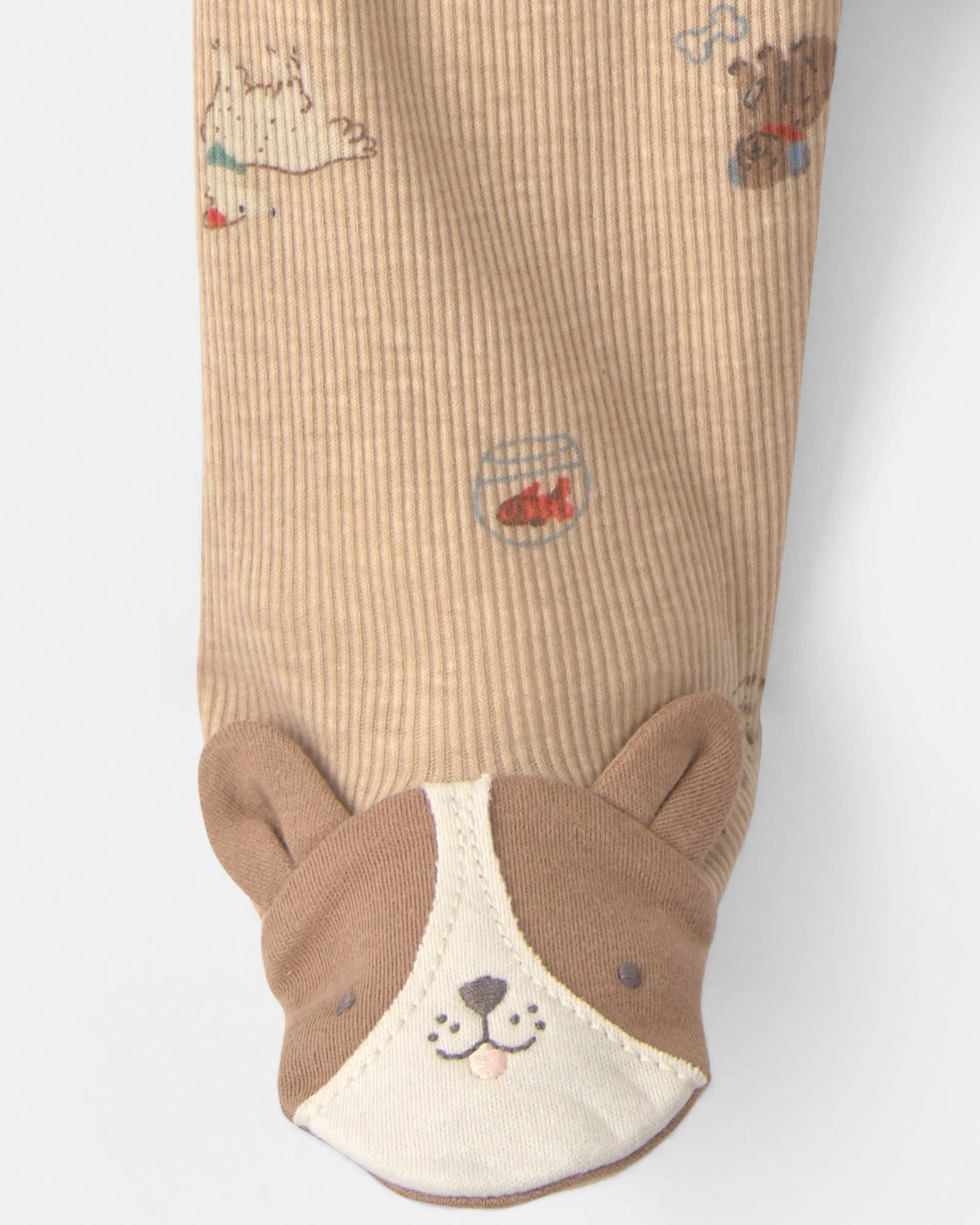 Carter's Pijama cu talpa Brown Doggy foto