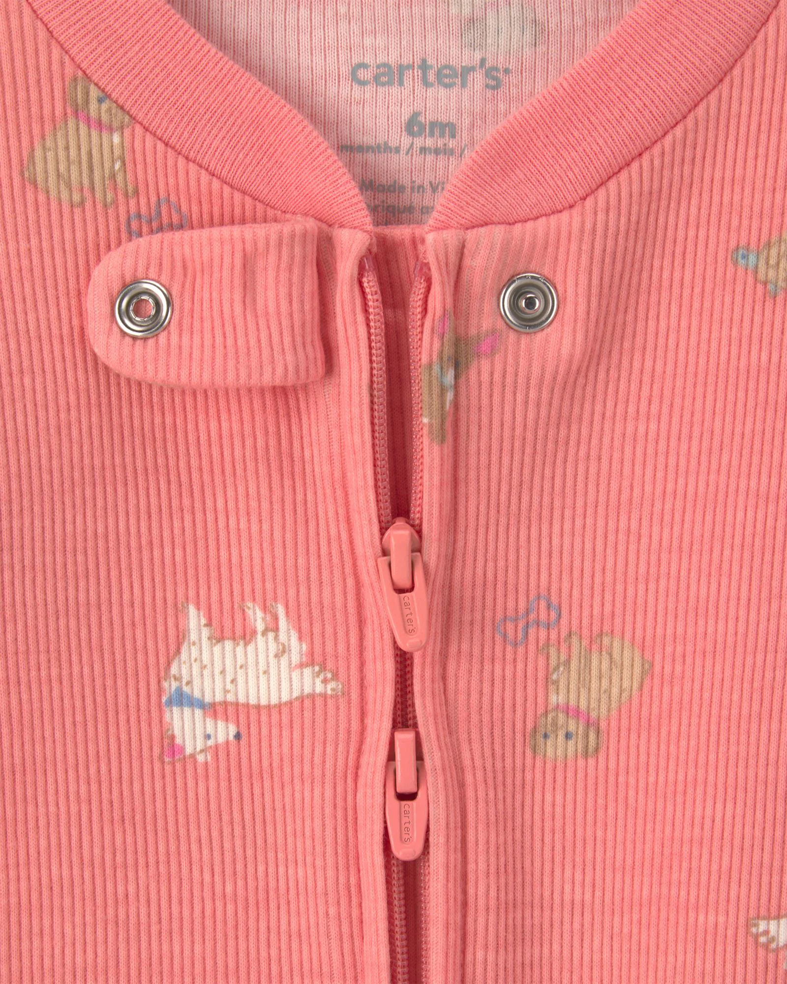 Carter's Pijama cu talpa Pink Doggy foto