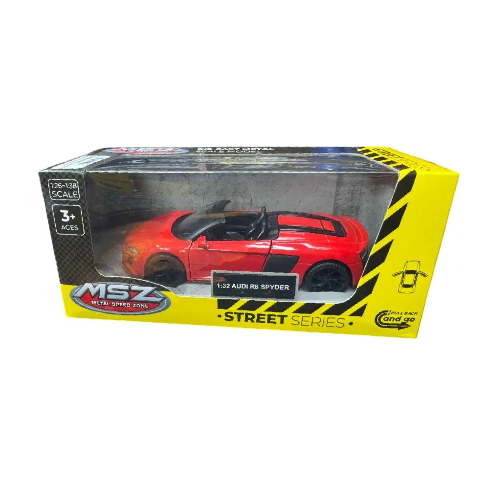 Металлическая машина Audi R8 Spyder 1:32, красная foto