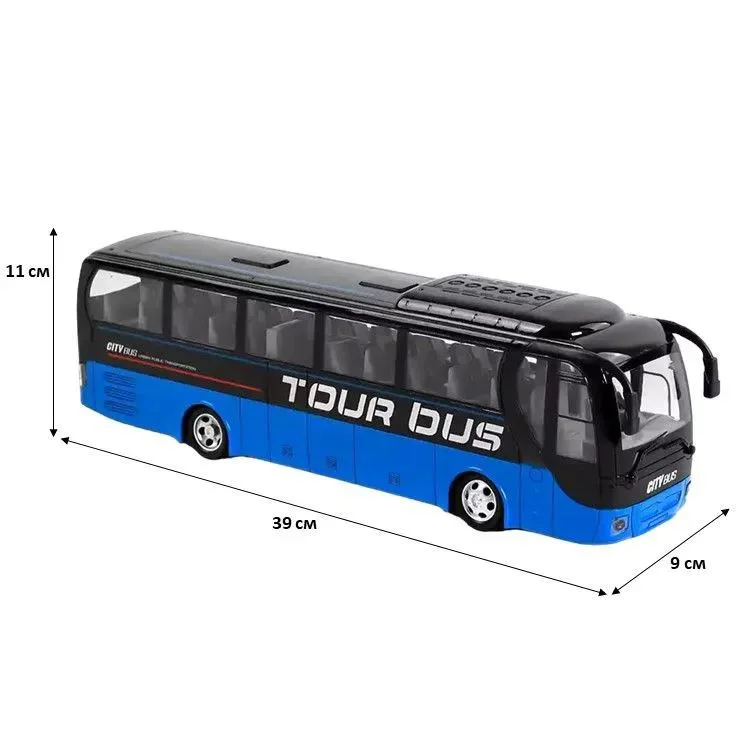 Autobuz cu radiotelecomanda RC, incarcator si lumini foto