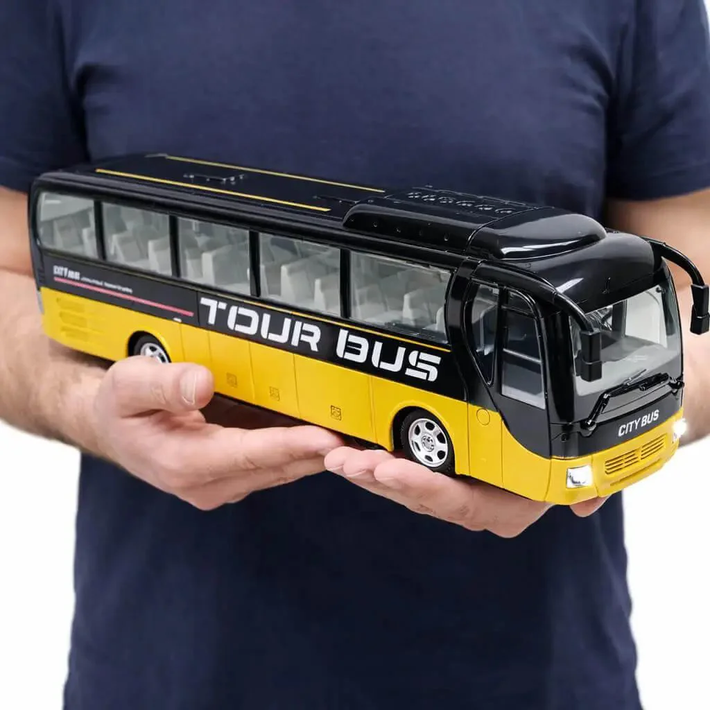 Autobuz cu radiotelecomanda RC, incarcator si lumini foto