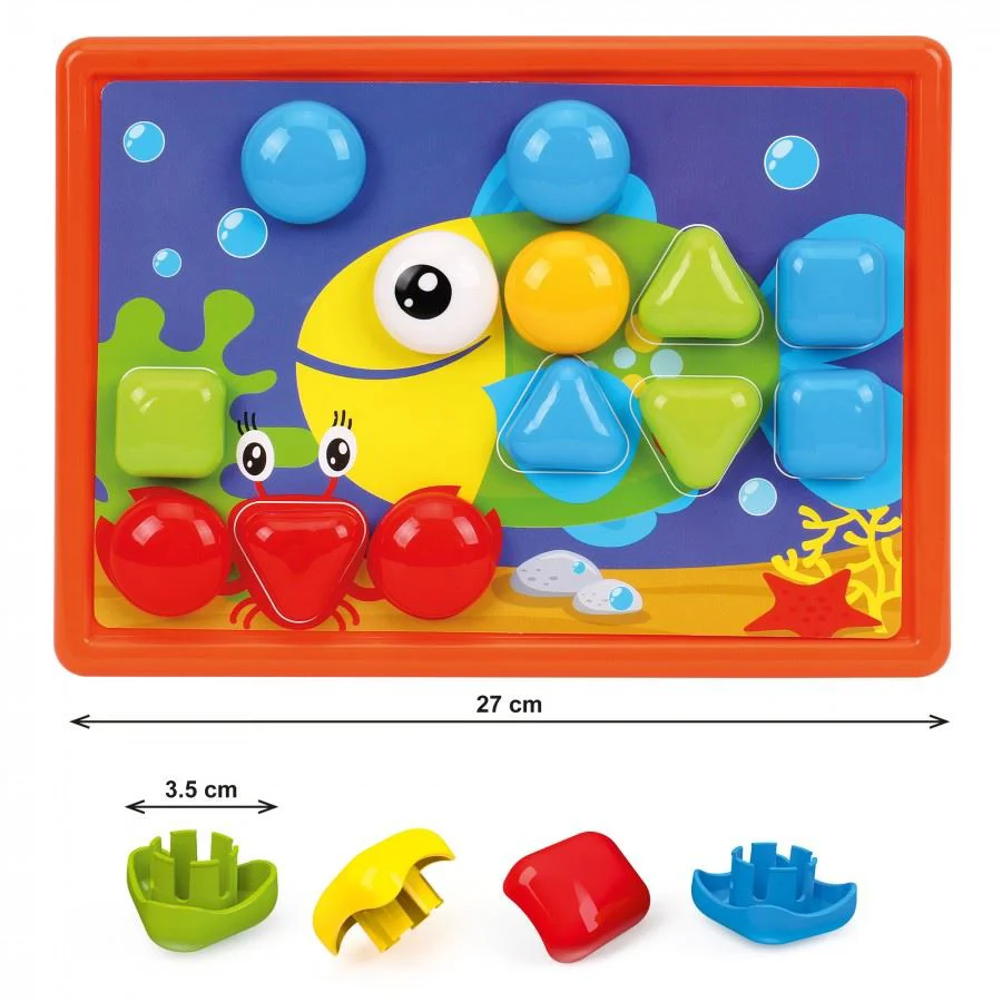 Развивающая мозаика с кнопками TechnoK Toys, 36 деталей foto