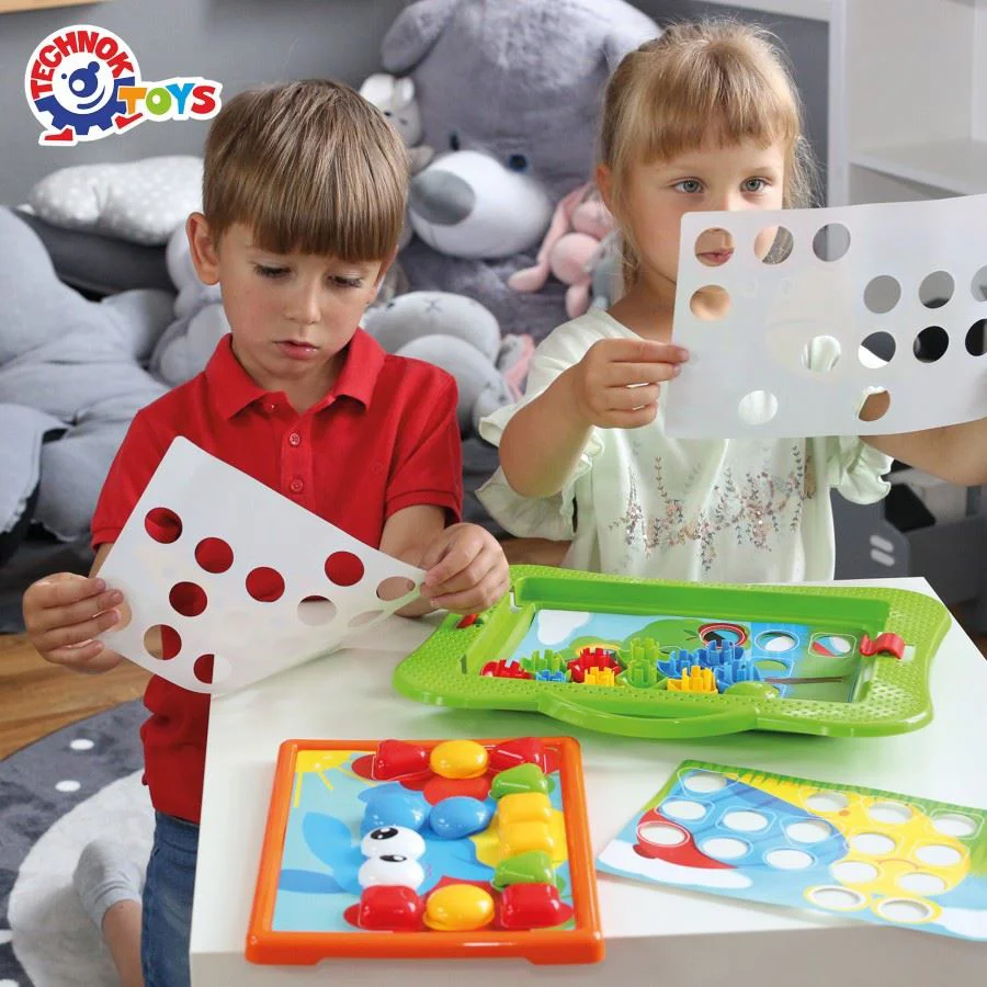 Развивающая мозаика с кнопками TechnoK Toys, 36 деталей foto