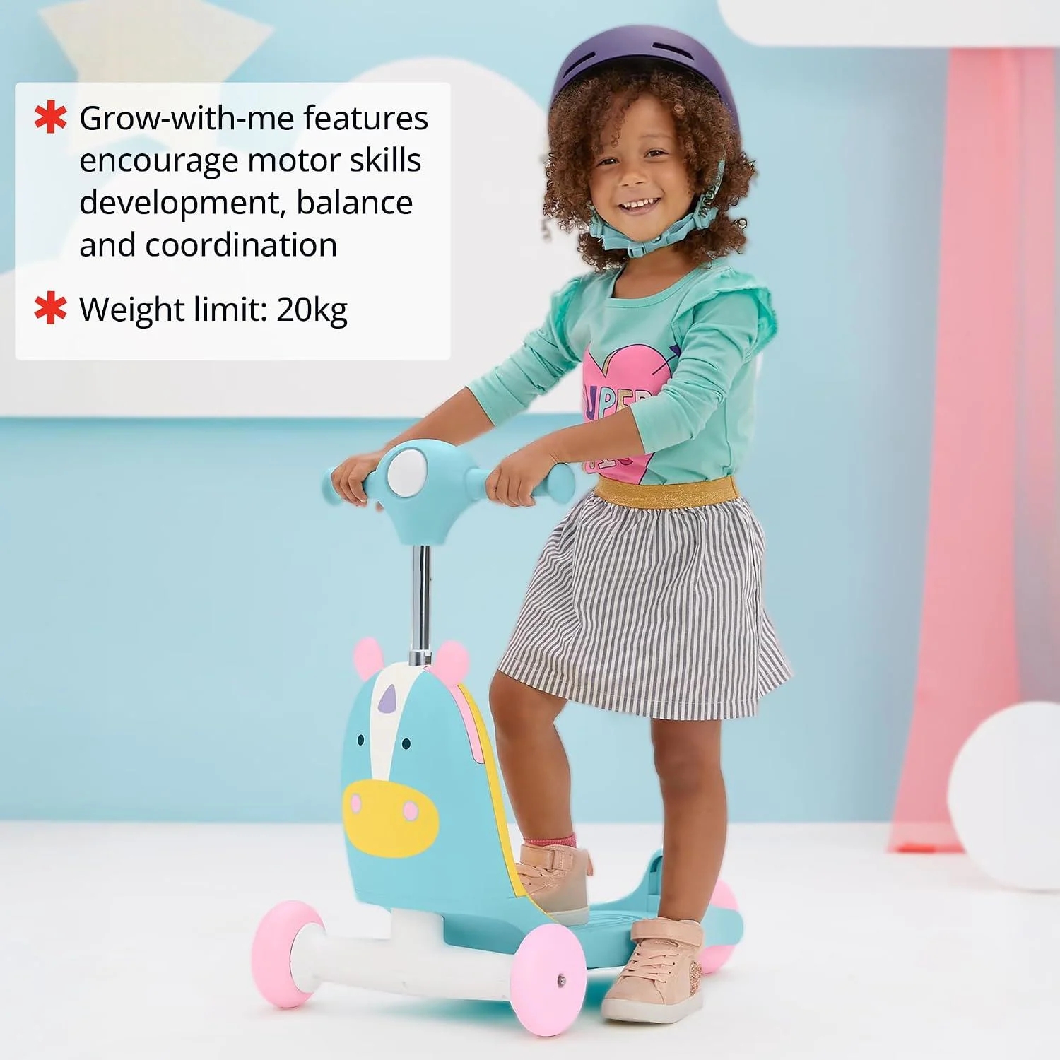 Trotineta 3 in 1 Skip Hop Zoo Ride On Hedgehog foto