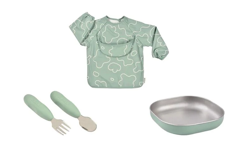 Set-cadou de masa Beaba Sage Green, 5 piese foto