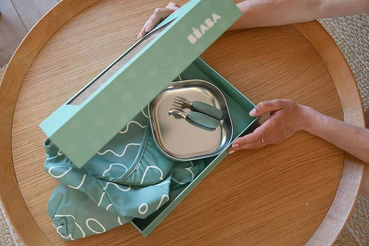 Set-cadou de masa Beaba Sage Green, 5 piese foto