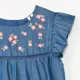 Orchestra Set 2 piese Flower Denim - salopeta scurta si boneta asortata foto