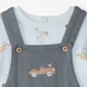 Orchestra Set 2 piese Totomobile - tricou si salopeta scurta foto