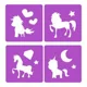 Набор мелков Unicorn Toi-Toys, 6 шт. + 4 трафарета foto