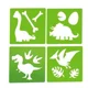 Набор мелков Dinosaur Toi-Toys, 6 шт. + 4 трафарета foto