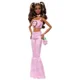 Papusa Barbie "Fashionista in top roz din denim si blugi evazati" foto