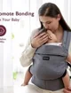 Marsupiu Momcozy Newborn to Toddler Cotton Grey foto
