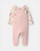 Carter's Set 2 piese Pink Florals - salopeta si tricou cu maneca lunga foto