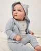 Carter's Set 3 piese Terry Bear - vesta cu gluga, pantaloni si body foto