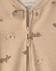 Carter's Pijama cu talpa Brown Doggy foto