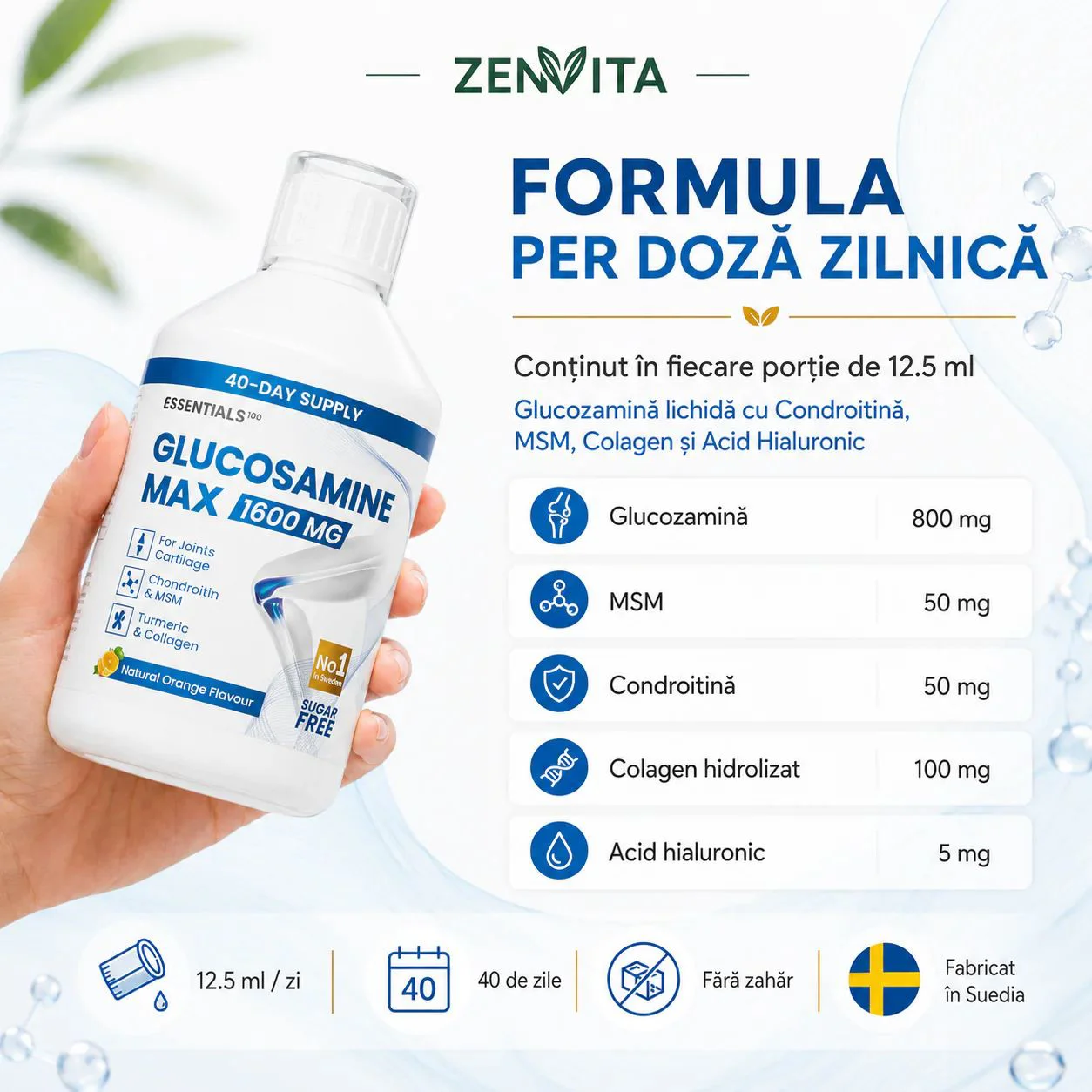 Supliment alimentar Essentials100 Glucosamine Max, 500 ml foto