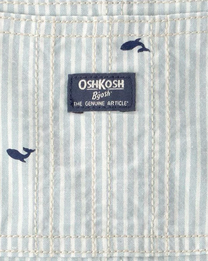 OshKosh Salopeta scurta cu imprimeu cu balene foto