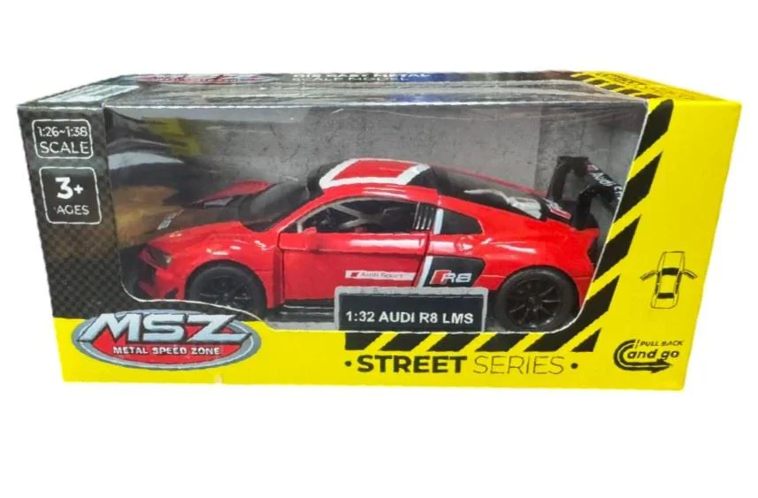 Металлическая машинка Audi R8 LMS с инерционным механизмом, масштаб 1:32 foto