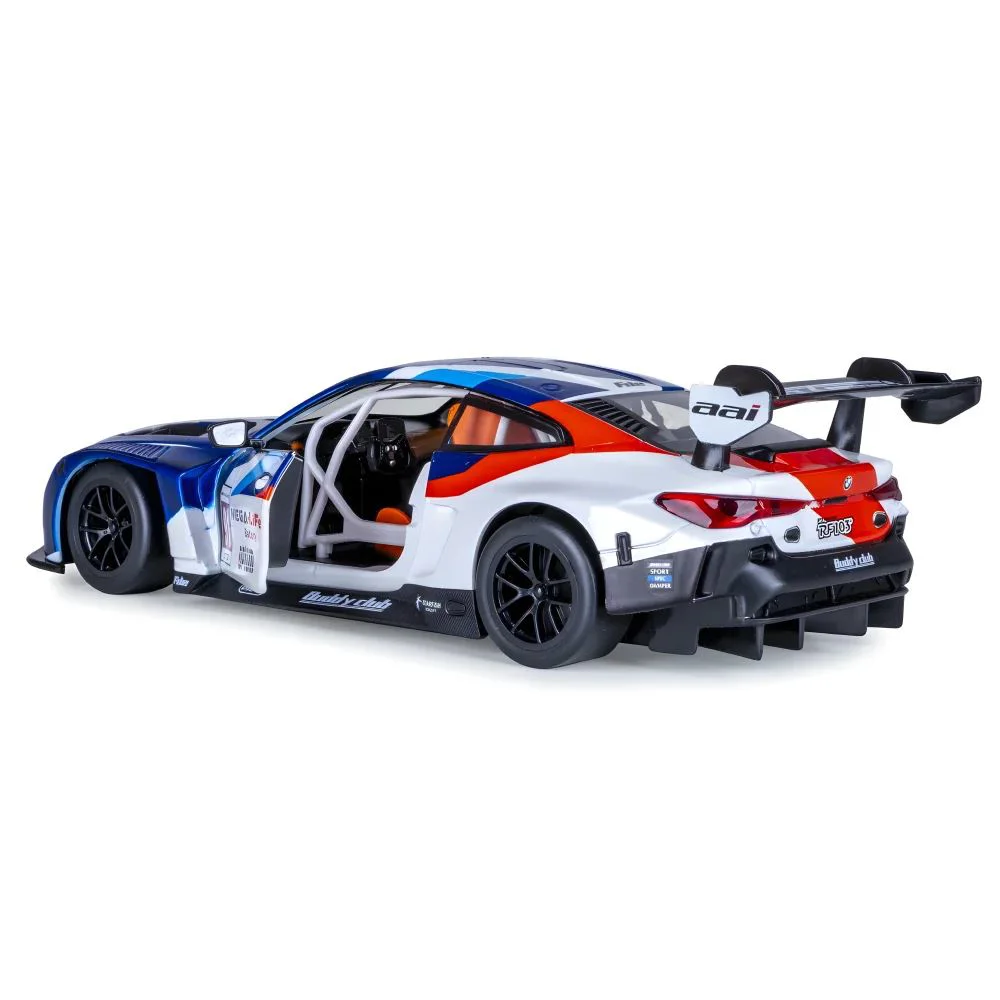 Металлическая машинка BMW M4 GT3 с инерционным механизмом, светом и звуком, масштаб 1:24 foto