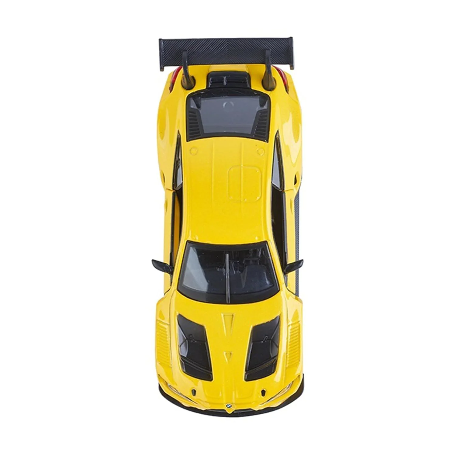 Металлическая машинка BMW M4 GT3 с инерционным механизмом, Желтая, 1:32 foto
