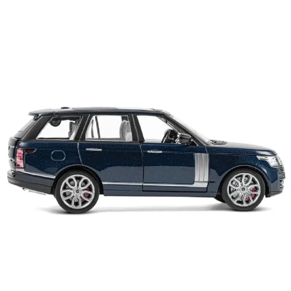 Металлическая машинка Range Rover с инерционным механизмом, светом и звуком, Синяя, 1:24 foto