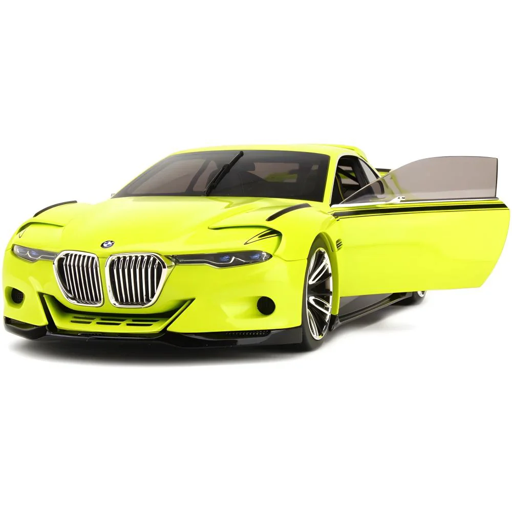 Металлическая машинка BMW 3.0 CSL Hommage с инерционным механизмом, светом и звуком, Зелёная, 1:24 foto